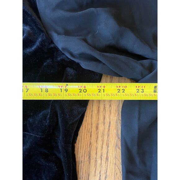 Hell Bunny Black Long Sleeve Velvet Bow Tie Mini Dress   Women's Plus Size 3XL - Picture 10 of 11